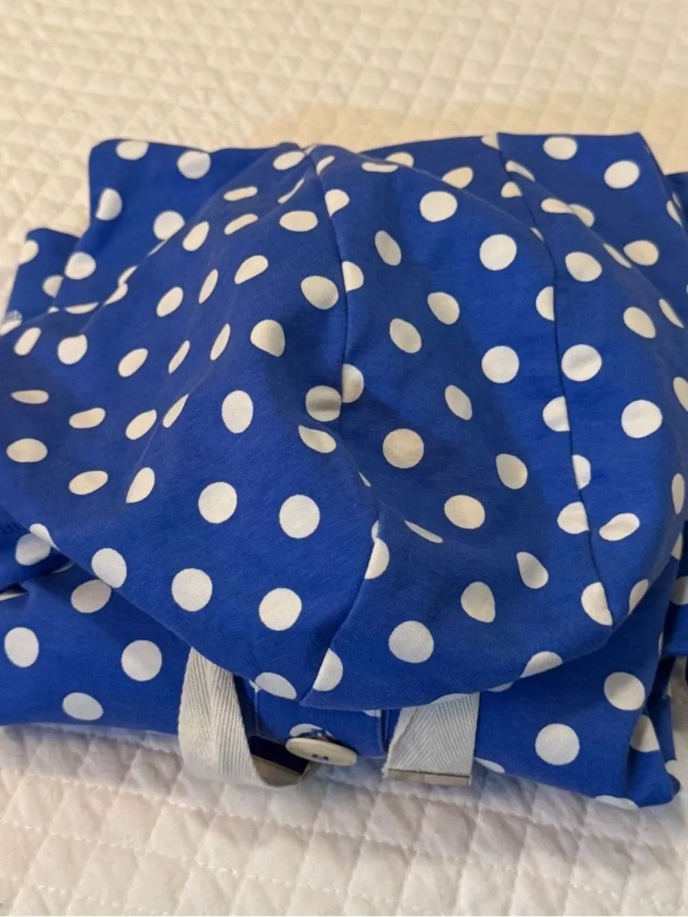 Susan Graver Blue and White Polka Dot Pull Over Top Women's XL - Picture 13 of 13